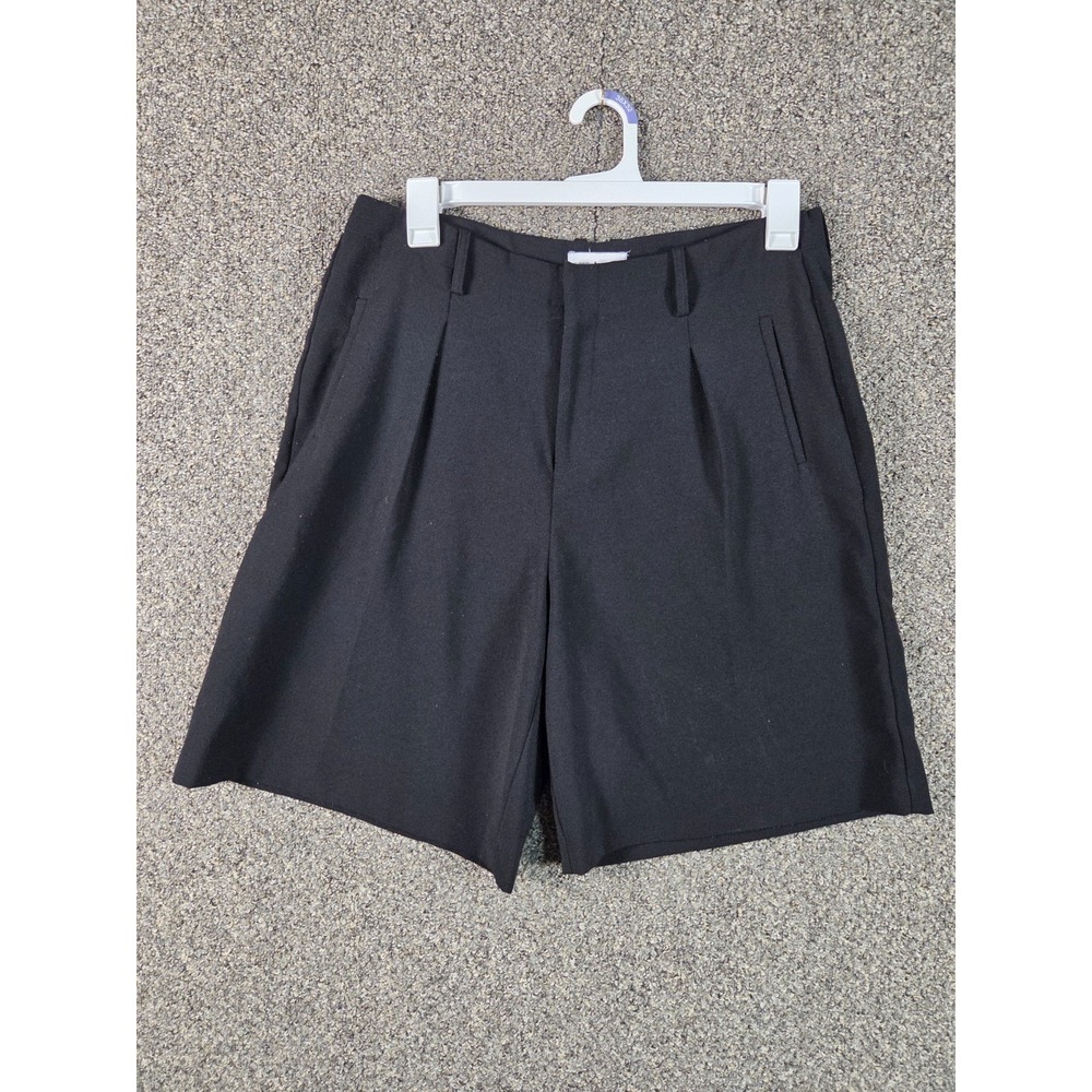 Gibson Latimer Men's Black Pleated Shorts Size 34 Cotton Blend Classic Tailored